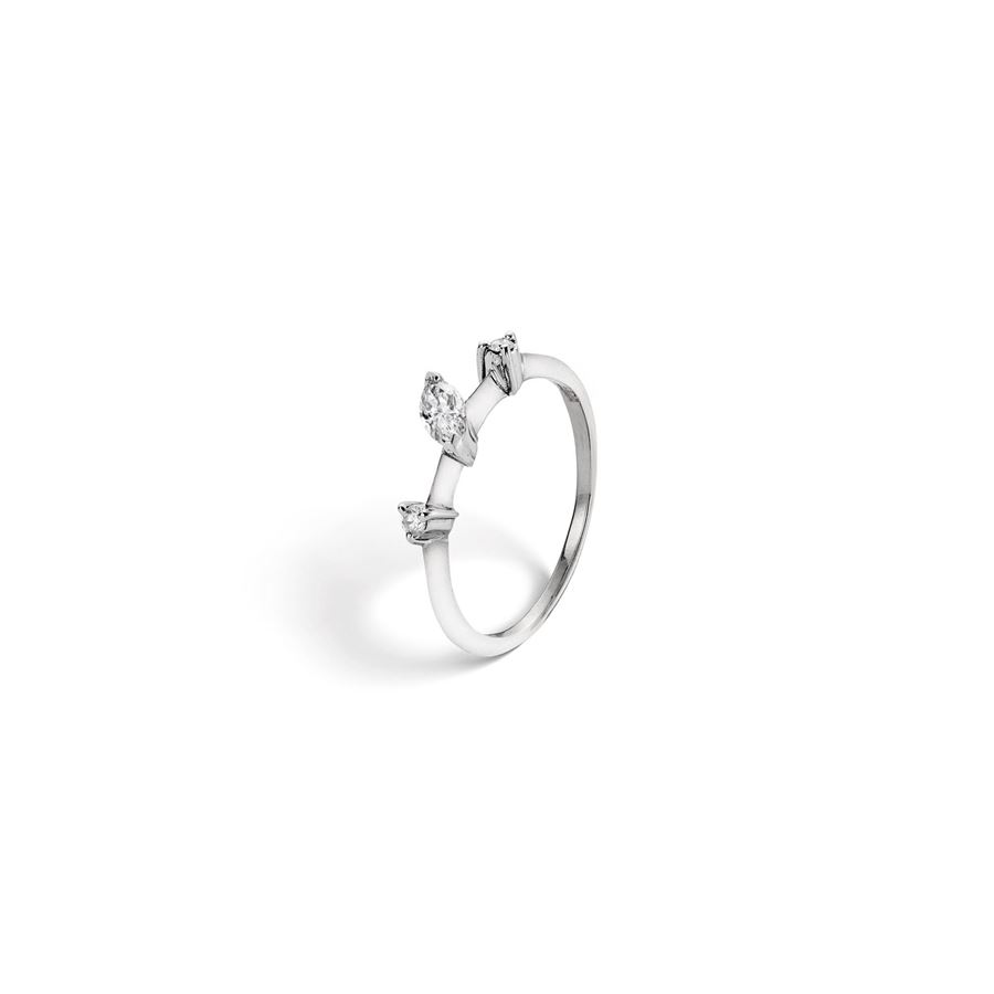 Anello 'Balance' oro bianco BALANCE | AN AU18B1MQ 2TO CT. 0,16+0,03+0,03